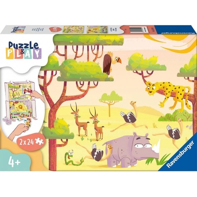 Ravensburger & Play Dobrodružstvo na safari 2 x 24 dielov