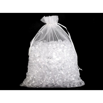 Dárkový pytlík 21x29 cm organza - bílá (10 ks)