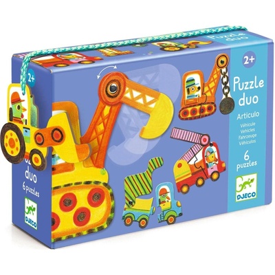 Djeco Duo Puzzle pohyblivé vozidlá DJ08170