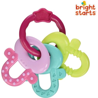 Bright Starts Chrastítko/kousátko Klíče růžové (7422)