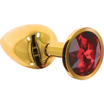 TABOOM Bondage in Luxury Butt Plug with Diamond Jewel Gold-Red S