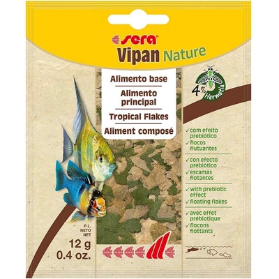 Sera Vipan Nature - Храна за всички видове рибки без оцветители и консерванти 12 гр