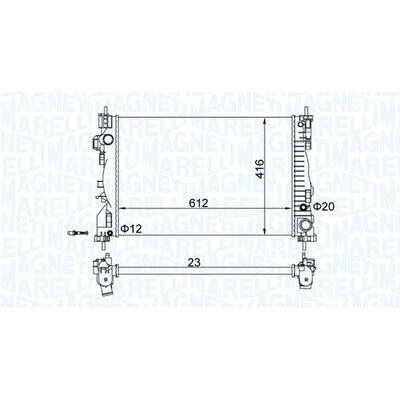 Chladič vody pro motor MAGNETI MARELLI 350213129700