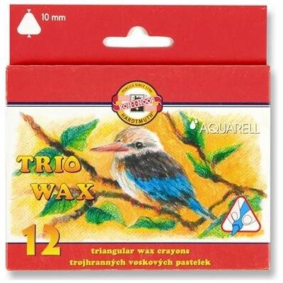 KOH-I-NOOR "Aquarell" Voskovky trojhranné 12 rôznych farieb