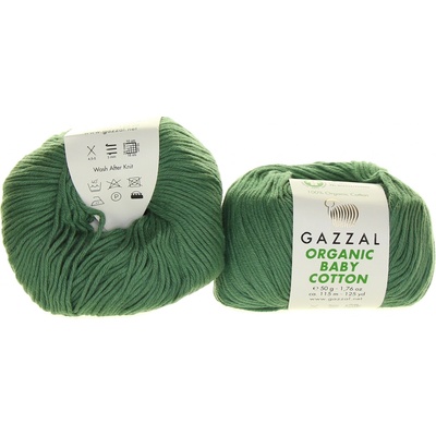 Gazzal Organic Baby Cotton 427 šedozelená