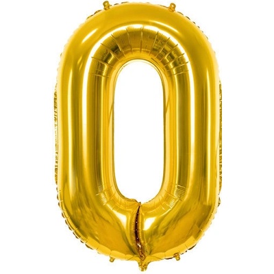 vybavsenaparty Fóliová číslice zlatá '0' 86 cm