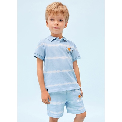 Mayoral Kraťasy bavlněné BATIKA WAVES světle modré