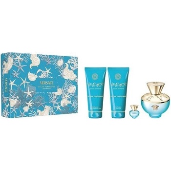 Versace Dylan Turquoise Подаръчен комплект за жени Размер EDT 100 ml + 100 ml лосион за тяло + 100 ml душ гел + EDT 5 ml