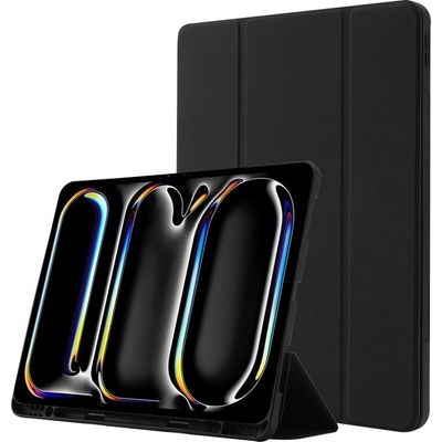 Vsetkonamobil 76509 LEATHER Zaklápací kryt pre Apple iPad Pro 13 2024 / M5 2025 čierny