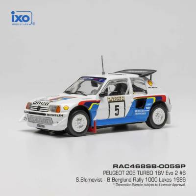 Peugeot 205 Turbo 16V Evo 21000 Lakes Rally 1986 #6 BlomqvistBerglund IXO 1:43