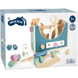 Legler Игрален комплект 2 в 1 Small Foot - Дървена кутия с инструменти (6611100775) - baby