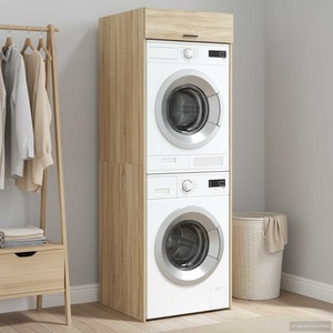 vidaXL Шкаф за пералня със съхранение Дъб сонома 67, 5 x 68 x 200 см (3422786)