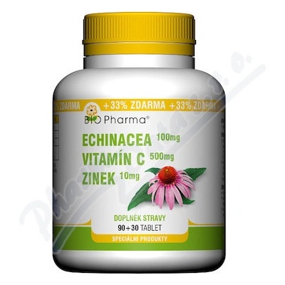 Echinacea 100mg+Vit.C 500mg+Zinok 10mg 90+30 tabliet
