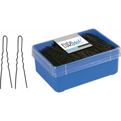 Vlnitá vlásenka Eurostil Professional - 5,5 cm, černá - 400 ks (01616/50) – Zboží Dáma