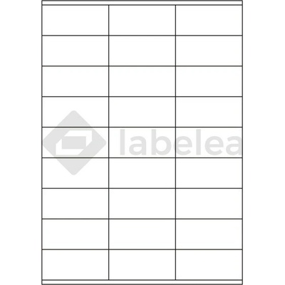 Labelea Samolepiace etikety 70x32 mm biele papierové, na hárku A4, pre laserovú a atramentovú tlač, Farba etikiet Biela, Počet hárkov v balení 100 EPY070032W027S