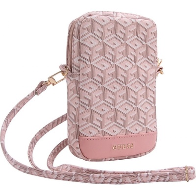 Guess PU G Cube Wallet Phone Bag Zipper ružové