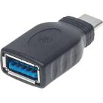 Manhattan Преходник Manhattan 2050160076, от USB C(м) към USB A(ж), черен (2050160076)