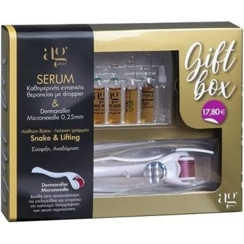 AG PHARM Промо сет серум със змийско мляко + лифтинг серум + дерморолер, Ag Pharm Gift Box Snake Serum 3x2ml, Lifting Serum 2x2ml & Derma Roller 0.25mm