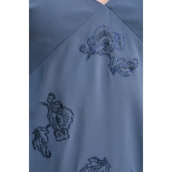 Zadig&Voltaire Копринена рокля zadig&voltaire в синьо къса разкроена wwdr02386 (wwdr02386.424)