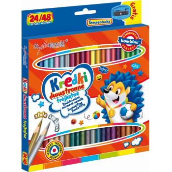 St. Majewski Двустранни цветни моливи Majewski Bambino 24бр. с острилка