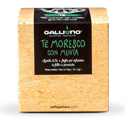 Caffé Galliano Zelený čaj s mätou Te' Moresco Con Menta 30 g 15 ks