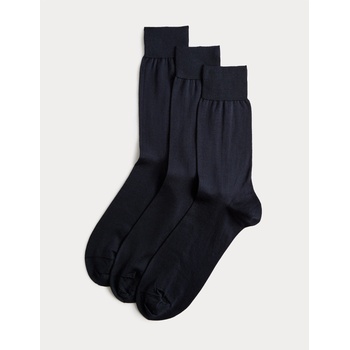 Marks & Spencer Чорапи от чист памук, 3 чифта в опаковка Marks & Spencer морско синьо Marks & Spencer | Sin | МЪЖЕ | 6-8.5
