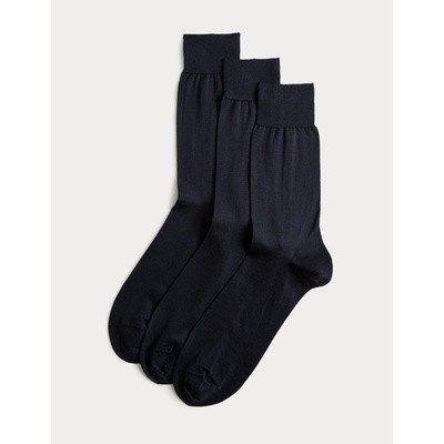 Marks & Spencer Чорапи от чист памук, 3 чифта в опаковка Marks & Spencer морско синьо Marks & Spencer | Sin | МЪЖЕ | 6-8.5