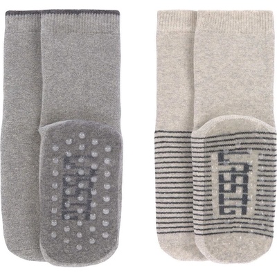 Lassig Противоплъзгащи чорапи Lassig - 15-18 размер, сиви-бежови, 2 чифта (4042183404547)