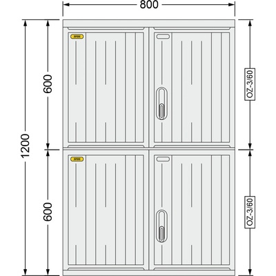 SFOS 800x1200x245mm OZ-3/60 + OZ-3/60