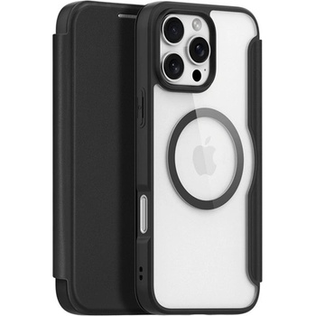 Dux Ducis iPhone 16 Pro DUX DUCIS SKIN X PRO калъф, стоящ, с кожен ефект FLIP, MagSafe, BLACK GP-161973 (GP-161973)