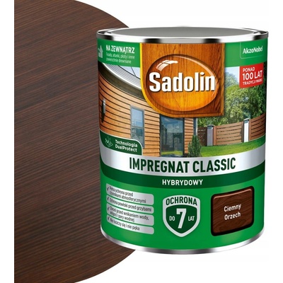 Hybridní lazura na dřevo Sadolin Classic Tmavý ořech 4,5 l