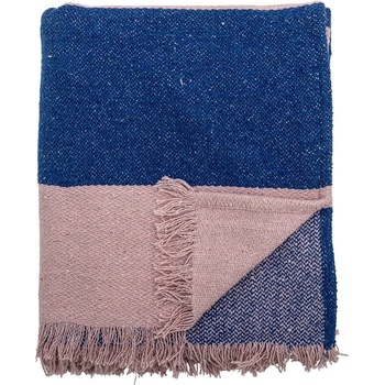 Bloomingville Одеяло в син и розов цвят 130x160 cm Cadeo - Bloomingville (82062782)
