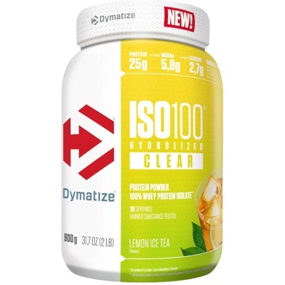 Dymatize ISO 100 Hydrolyzed Clear Whey Protein | СРОК НА ГОДНОСТ: 31.08. 2026 [900 грама] Студен чай лимон