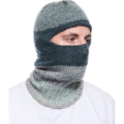 Custom made pletená Balaclava kukla Petrol Green