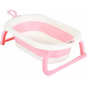 Cangaroo Сгъваема вана с дигитален термометър Cangaroo - Terra, 87 cm, pink (110283)