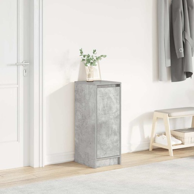 vidaXL Шкаф за обувки, бетонно сив, 29, 5x34x76 см, инженерно дърво (861862)