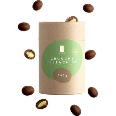 Lyra crunchy pistachios pistácie v mléčné čokoládě 200 g