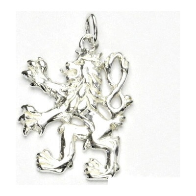 Čištín Zlatý přívěsek Český lev bílé i žluté zlato P 925