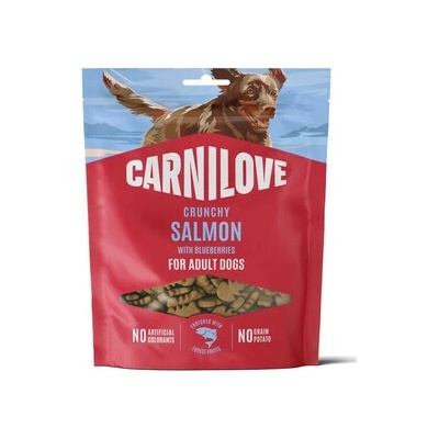 CARNILOVE Dog Crunchy Snack Salmon chrumkavé maškrty s lososom pre dospelých psov 200 g