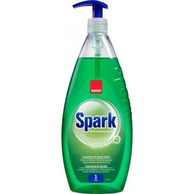 Sano spark препарат за съдове 1литър с помпа, Cucumber & Lemon