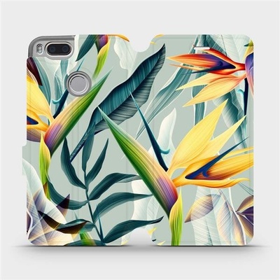 Mobiwear - Xiaomi Mi A1 - MC02S Žluté velké květy a zelené listy