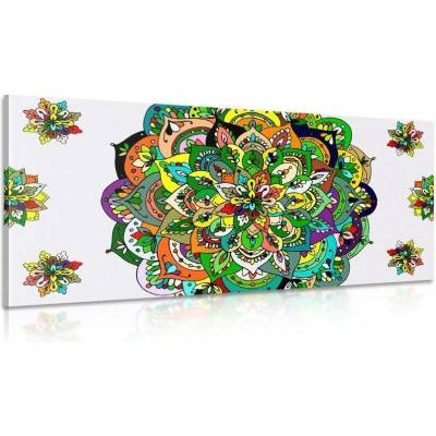 Obraz zelená Mandala - 100x50