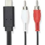 Nedis CCGL64240BK10 USB 3.2 Gen 1, USB-C кабел, USB C щепсел - 2x RCA щепсел, 1 м (CCGL64240BK10)