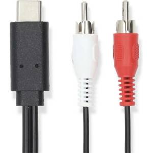 Nedis CCGL64240BK10 USB 3.2 Gen 1, USB-C кабел, USB C щепсел - 2x RCA щепсел, 1 м (CCGL64240BK10)