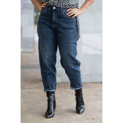 M.SARA Balónové džíny DAVE MK630 modré – Zboží Dáma