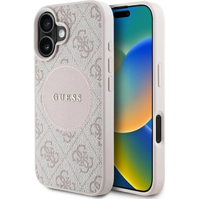 GUESS Калъф Guess 4G Circle Classic Logo MagSafe iPhone 16 - розов (3666339426774)