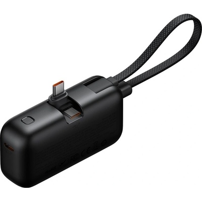 Mcdodo Външна батерия с USB-C конектор и вграден USB-C кабел - Mcdodo FreeKit Powerbank USB-C Connector With Build-In USB-C Cable 5000mAh 22.5W (черен) (MC-7760 (KF2358813))