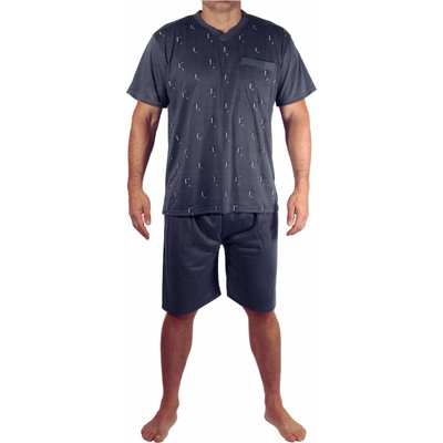 Ness Slavomír krátké pyžamo bavlna tmavě šedá
