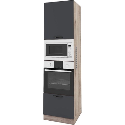 ИРИМ Колонен кухненски шкаф Сити АРФ-Карбон мат-11-48 60 см