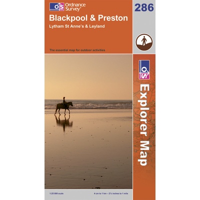Blackpool / Preston 1:25.000 turistická mapa OS #286